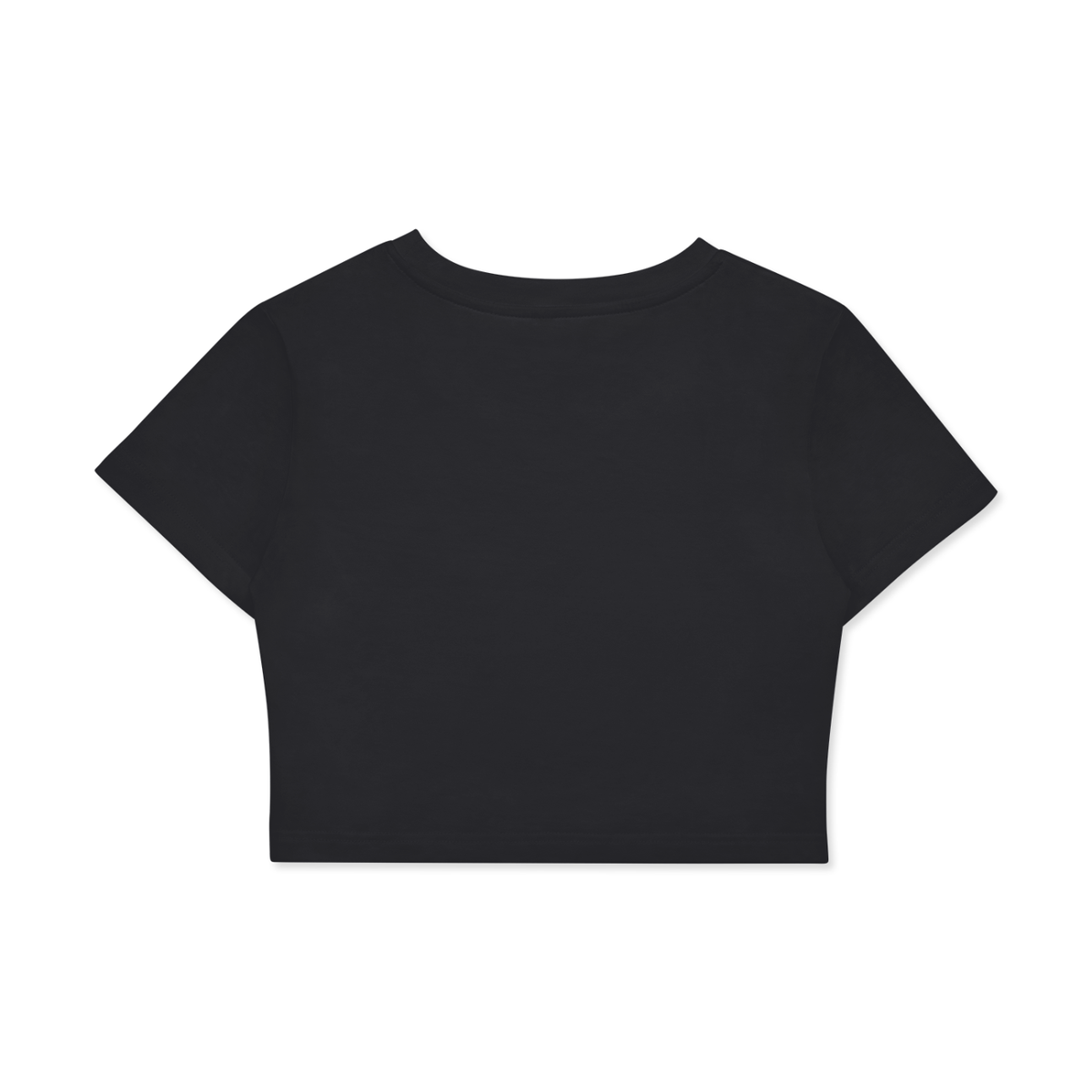 Maldita - Fitted Crop Cotton T-Shirt, Black/Red