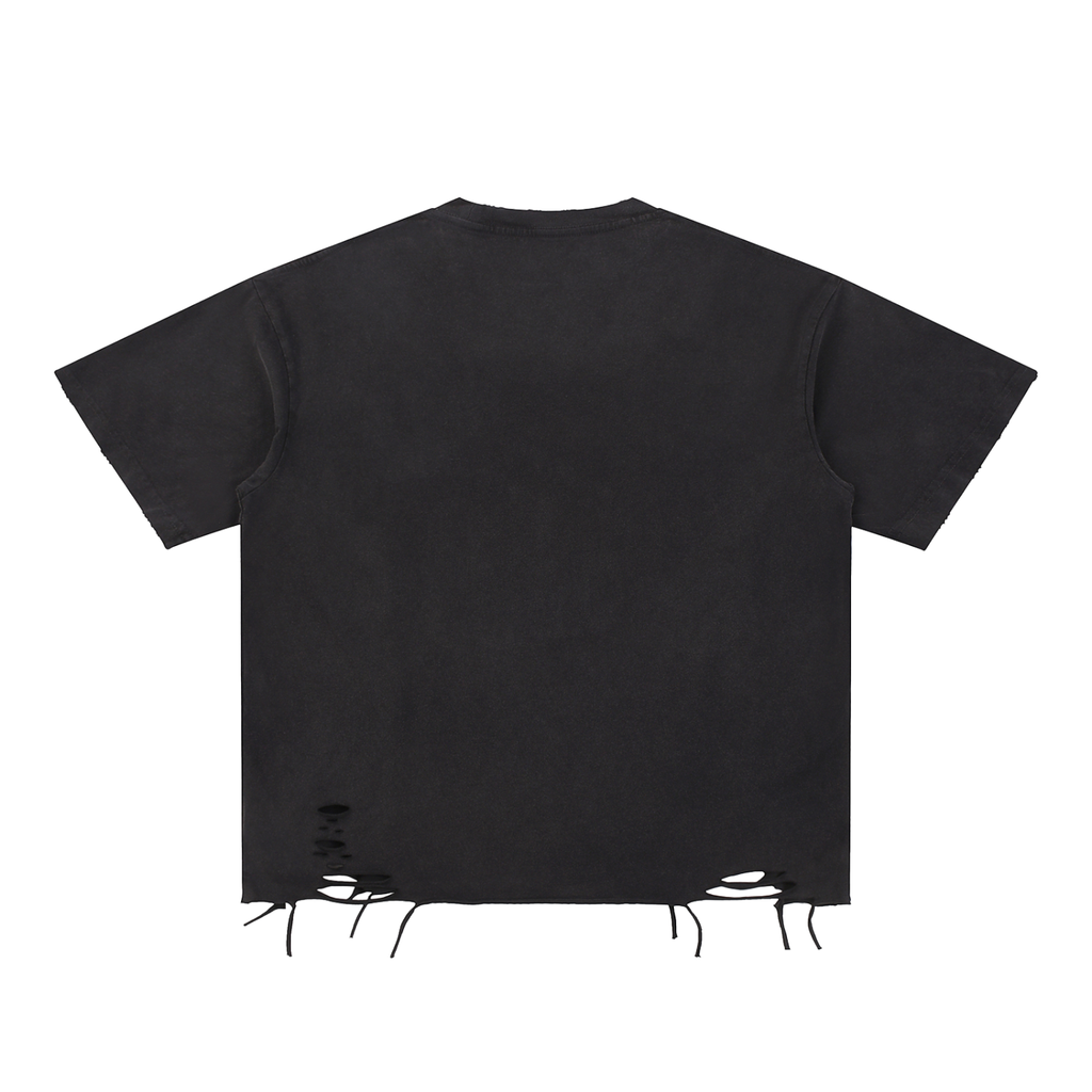 Nikki - Snow Washed Raw-Hem T-Shirt