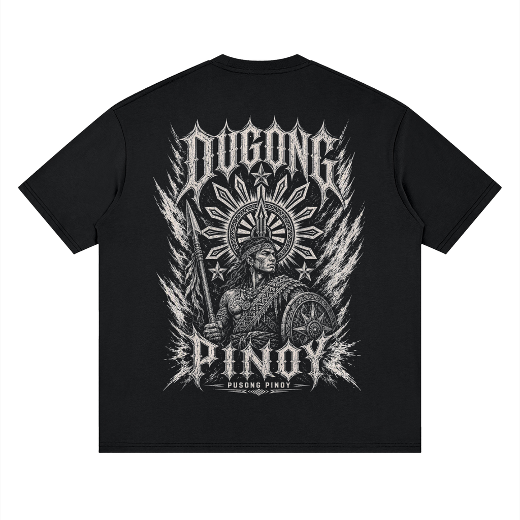 Dugong Pinoy - Streetwear Loose Drop Shoulder T-Shirt, Black