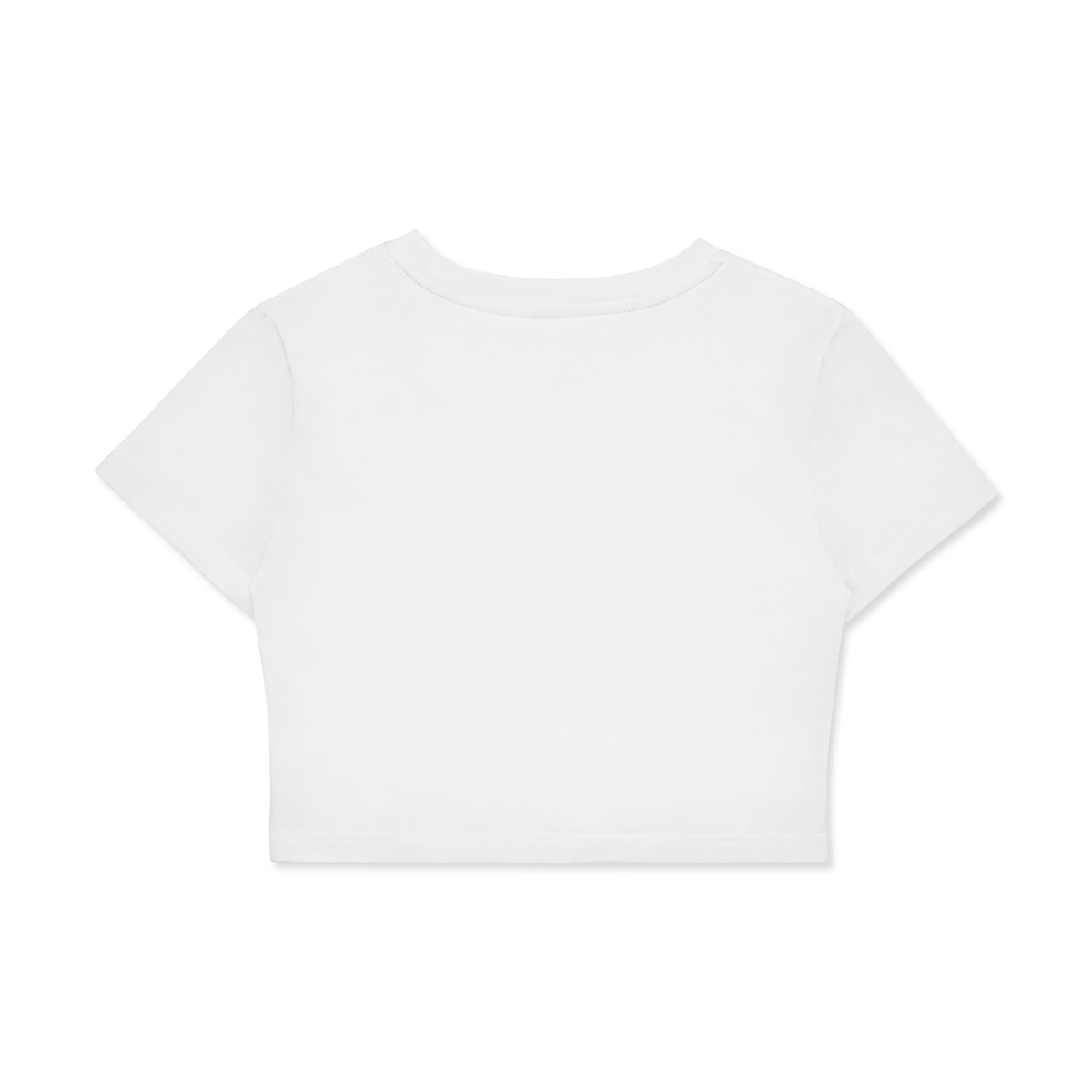 Maldita - Fitted Crop Cotton T-Shirt, White