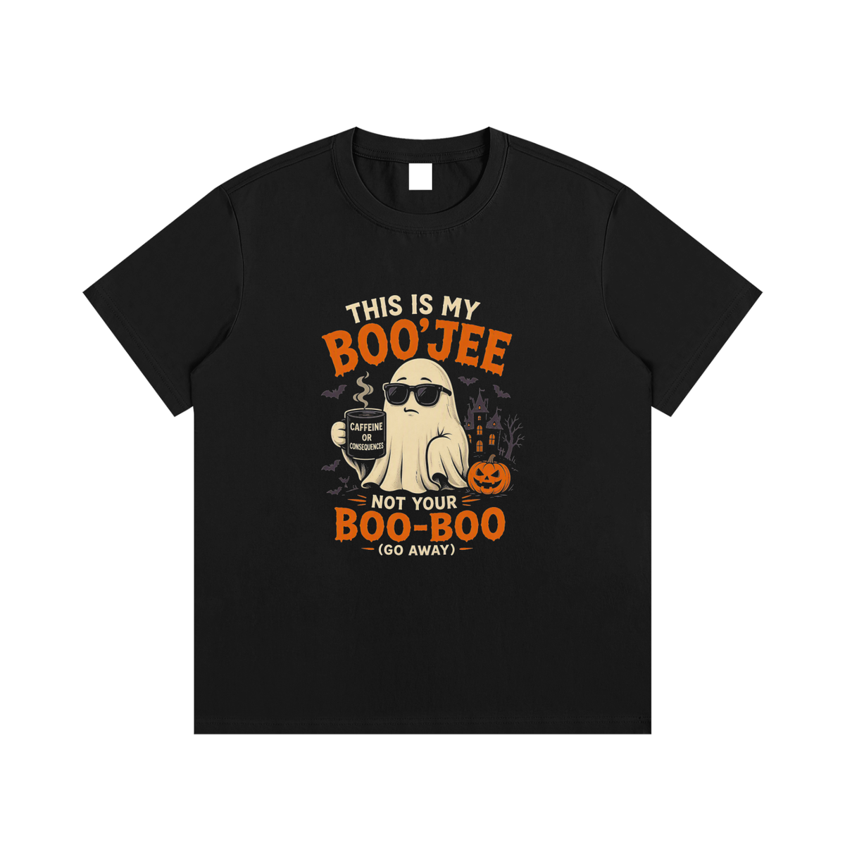 Boo-Jee - Halloween Funny Graphic T-Shirt