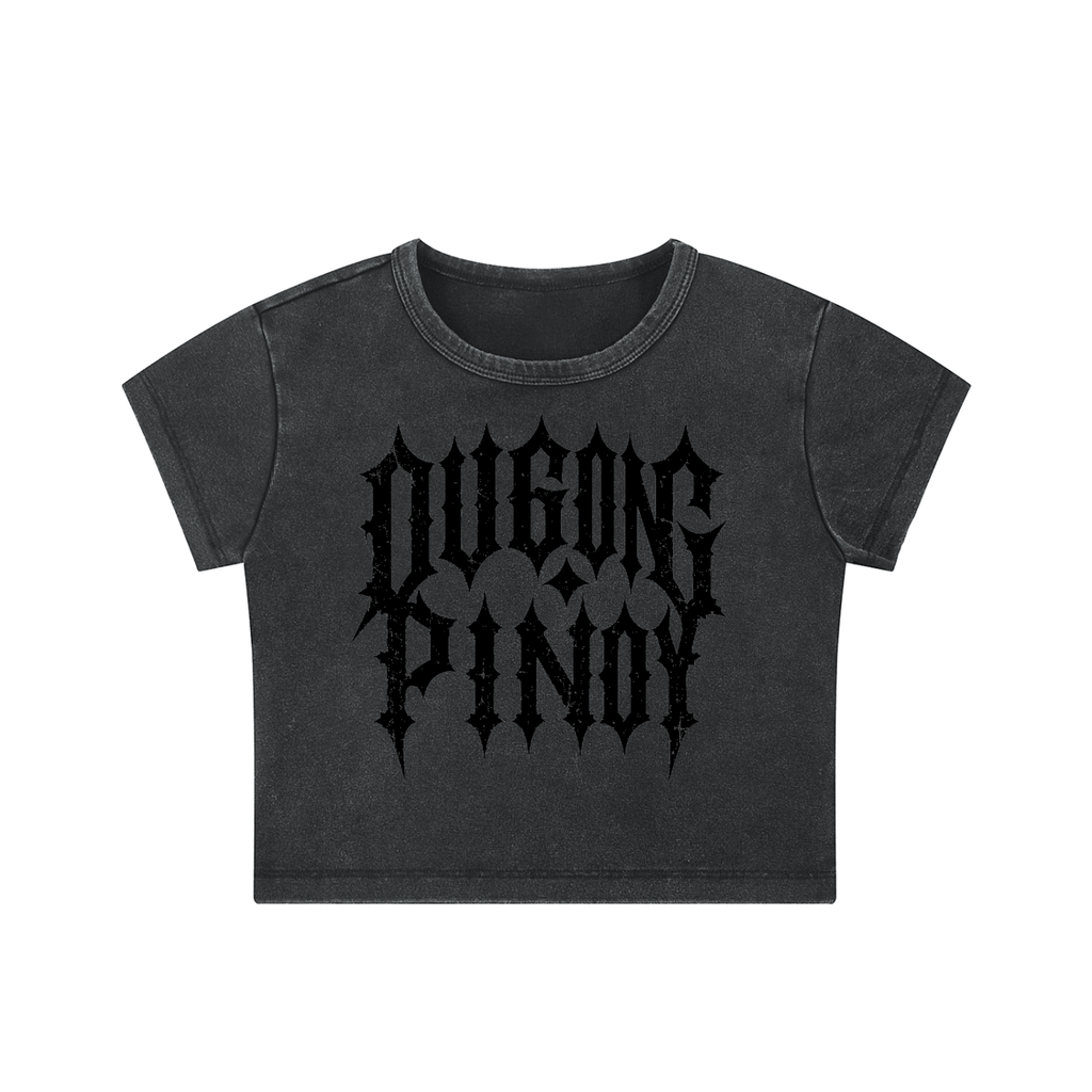 Dugong Pinoy - Women Snow Washed Crop Top