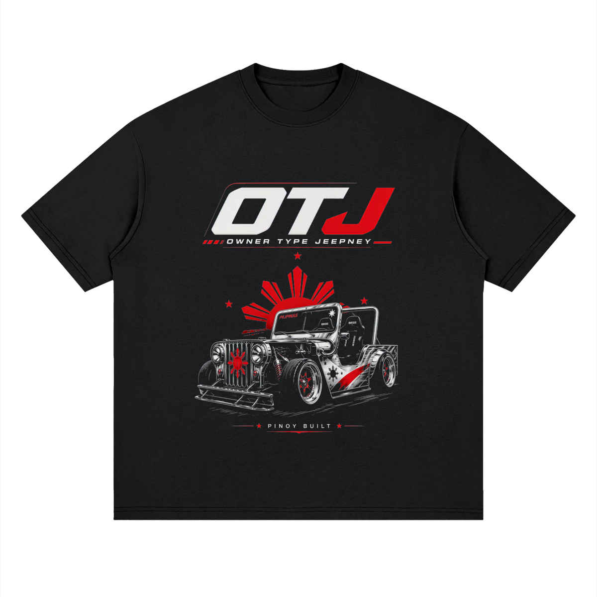 OTJ - Owner Type Jeepney Hot Rod - Streetwear Loose Drop Shoulder T-Shirt