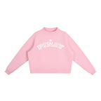 PINAY - Women Fleece Mock-Neck Crew Sweatshirt