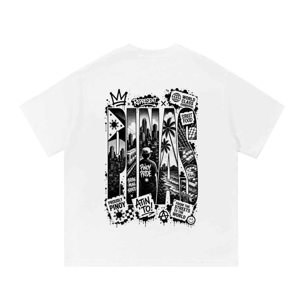 PINAS - Men's Premium Cotton T-Shirt, White