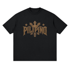 PILIPINO - Streetwear Loose Drop Shoulder T-Shirt, Black