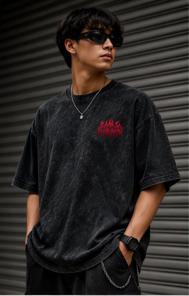 Ilaan sa Kinabukasan - Snow Washed Oversized Cotton T-Shirt