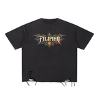 Filipino - Snow Washed Raw-Hem T-Shirt