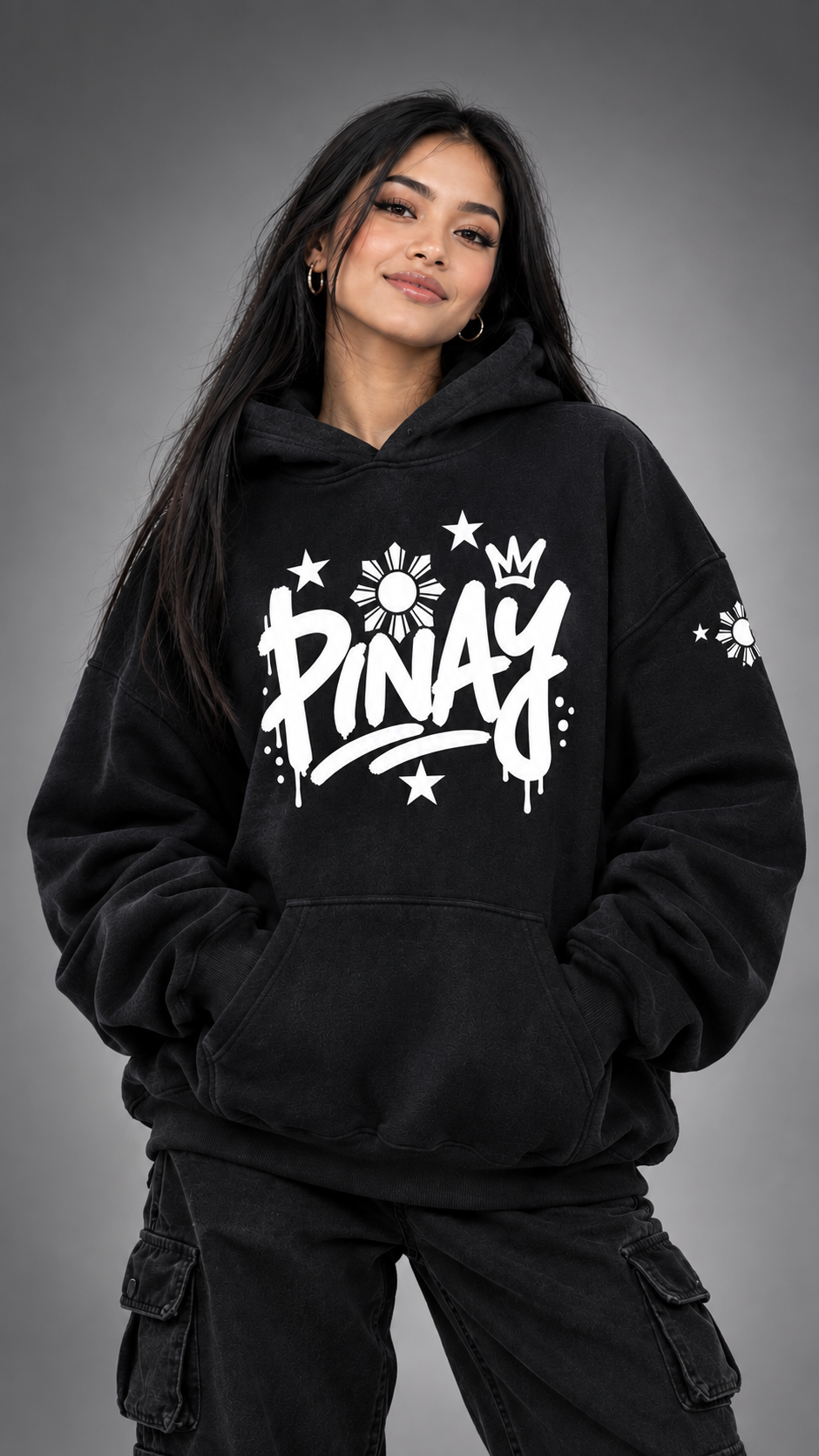 Pinay Graffiti - Oversize Fleeced Hoodie