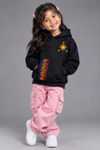 Pinoy Kids Stripe - Youth Pullover Fleece Hoodie, Black