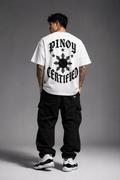Pinoy Certified - Streetwear Loose Drop Shoulder T-Shirt, White