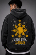 Tatlong Bituin - Isang Araw - Snow Washed Loose Cotton Hoodie