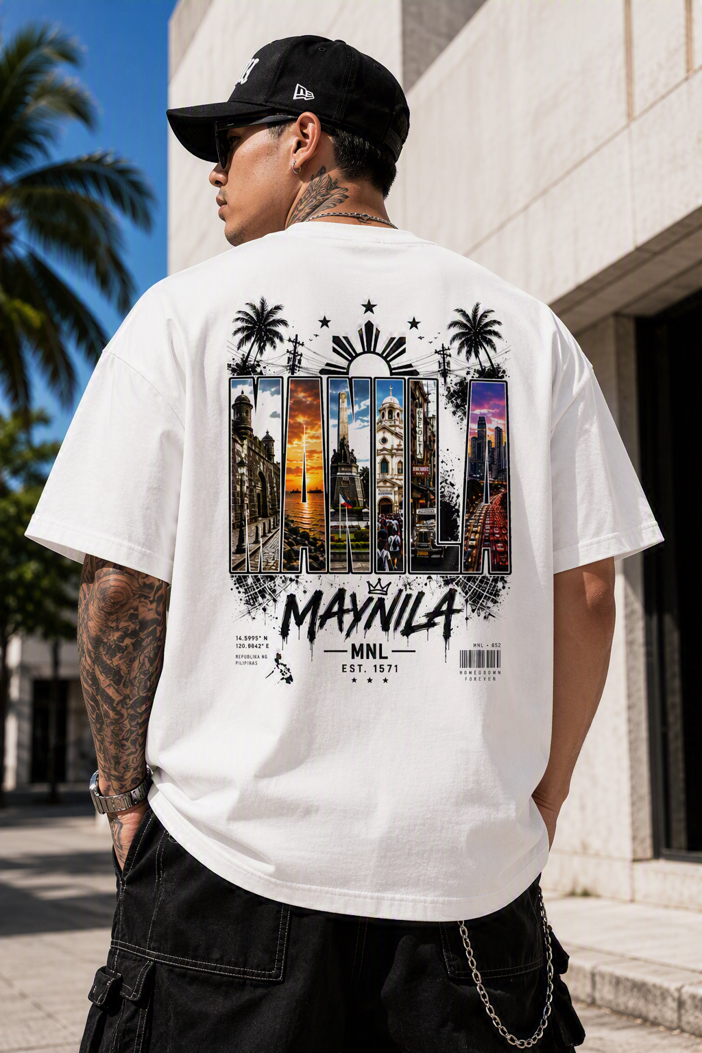 Manila - Heavyweight Drop Shoulder Cotton T-Shirt