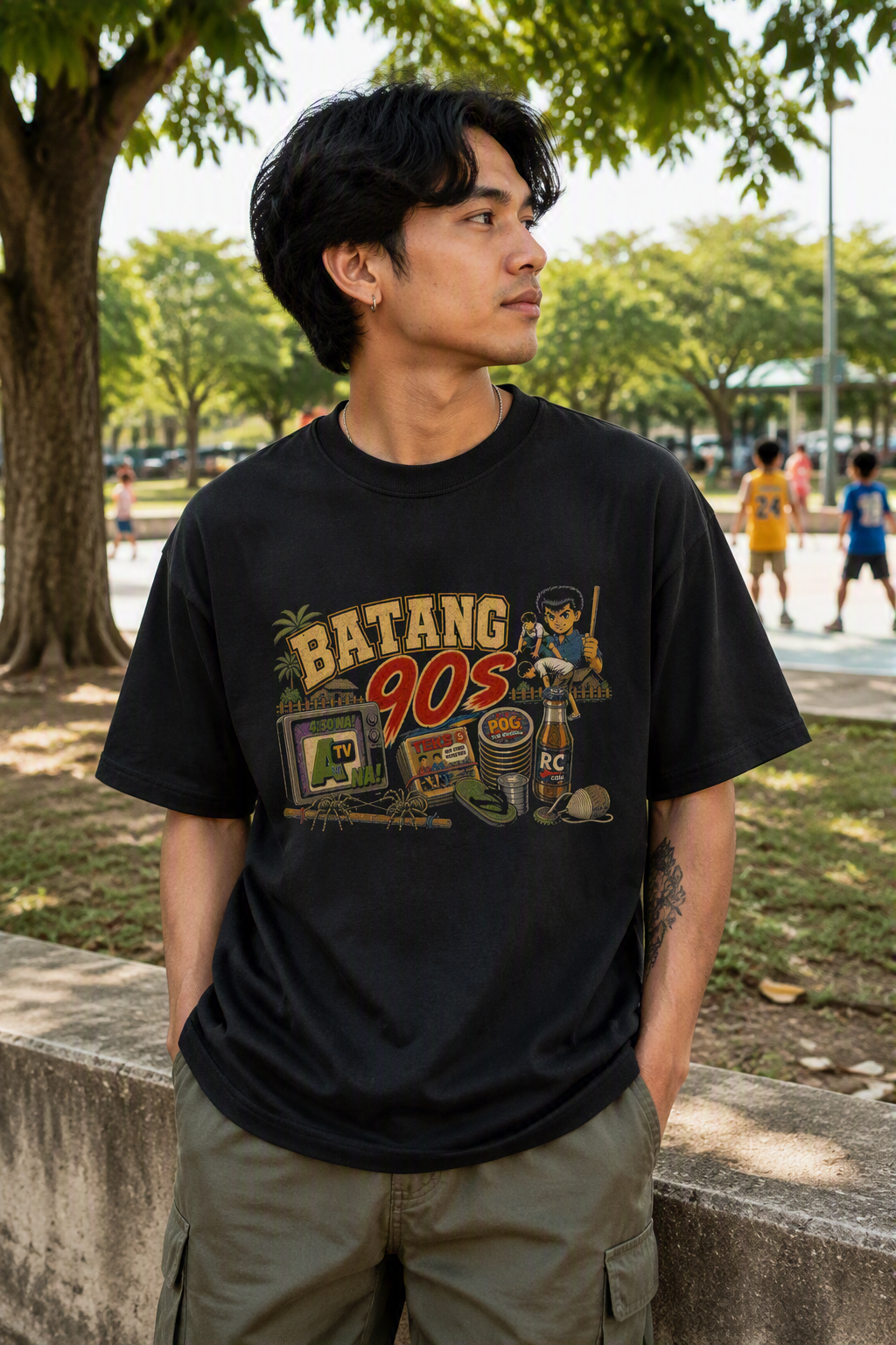 Batang 90s - Streetwear Loose Drop Shoulder T-Shirt