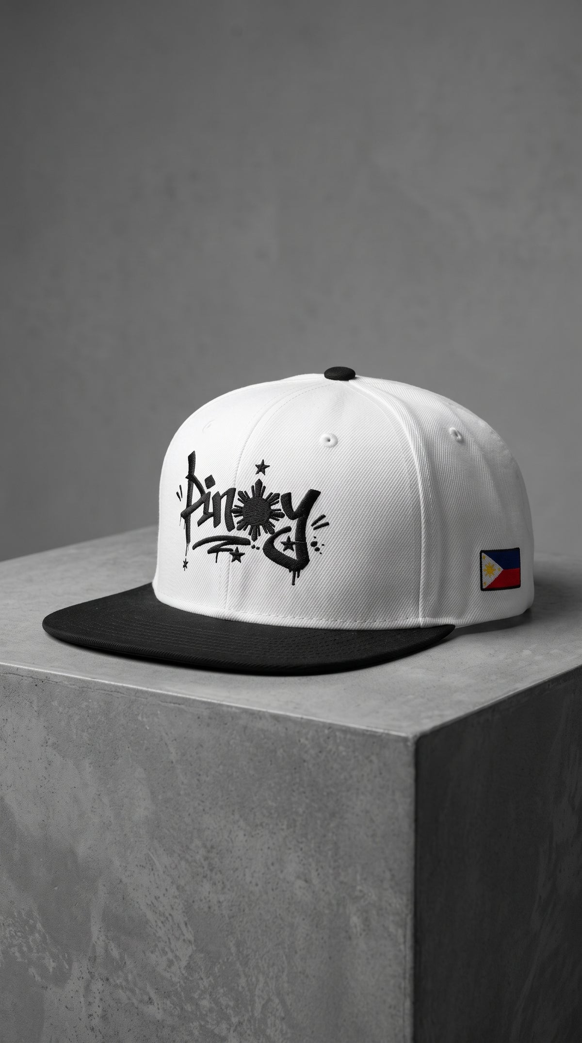 Pinoy Graffiti - Snapback Hat, White/Black