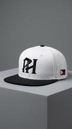 PH - Snapback Hat, White/Black