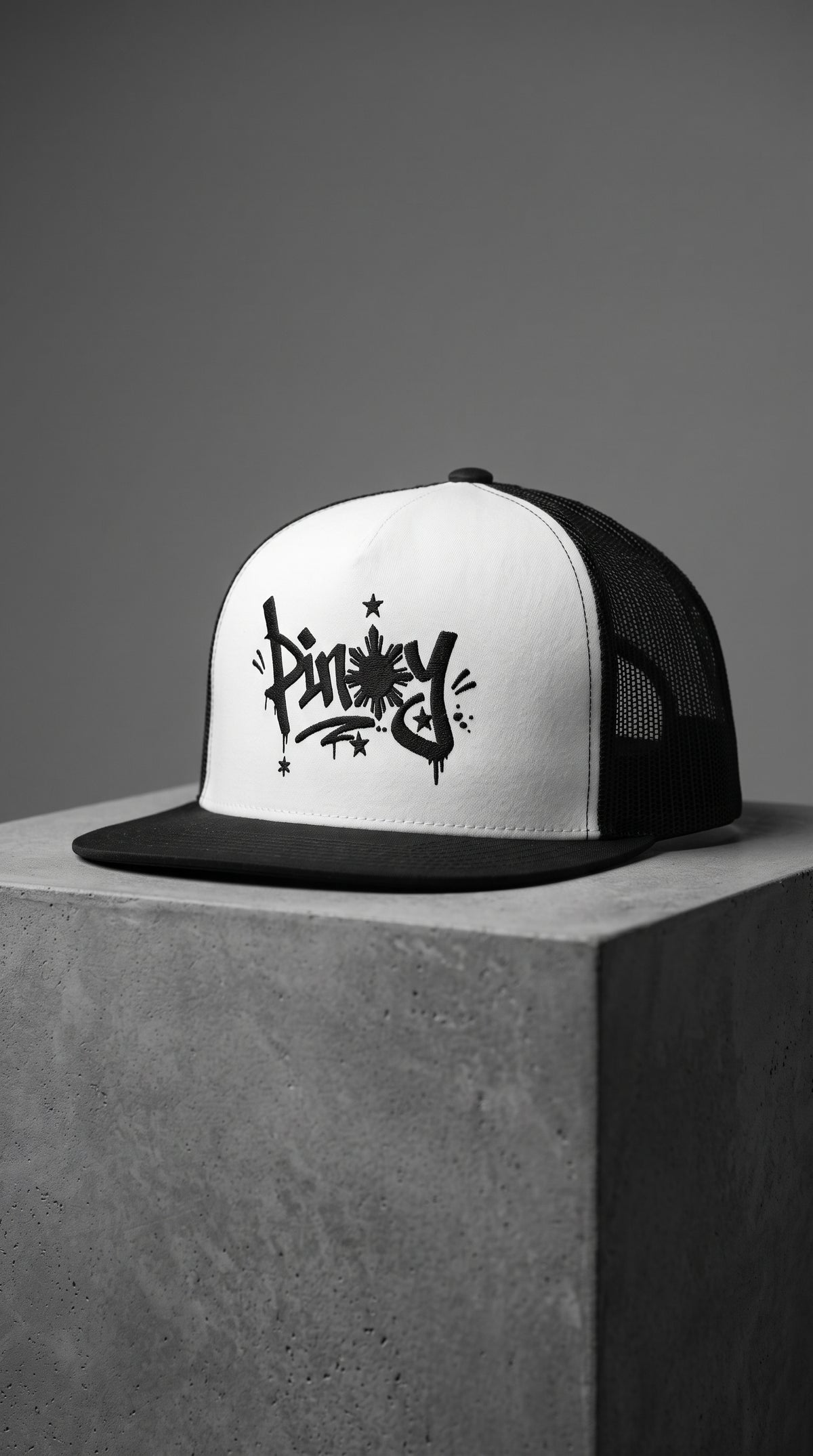 Pinoy Graffiti - Trucker Cap, White/Black