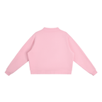 PINAY - Women Fleece Mock-Neck Crew Sweatshirt