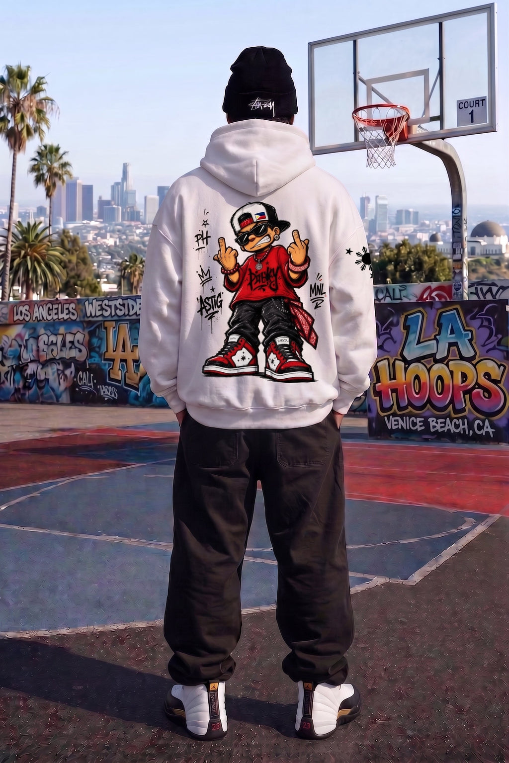 Pinoy 'To - Oversize Fleeced Boxy Hoodie, White