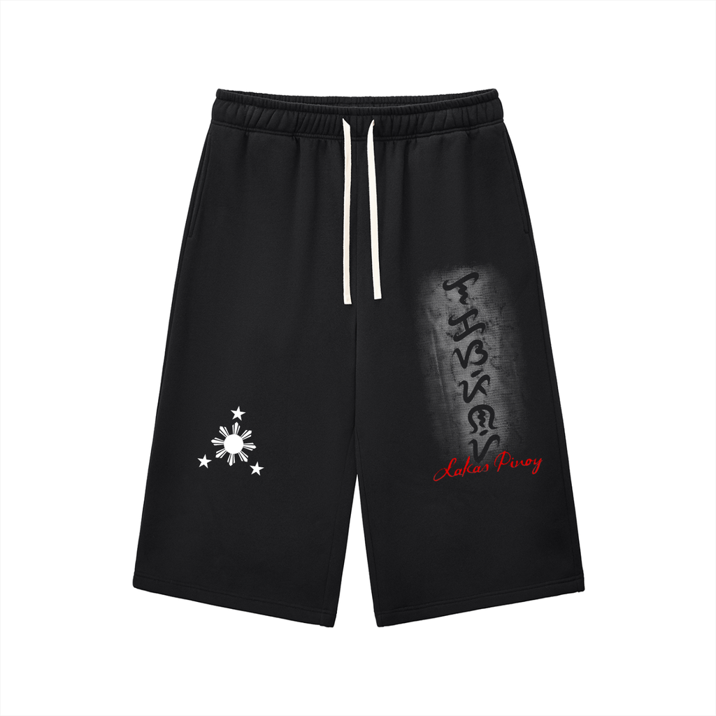 Lakas Pinoy - Relaxed Drawstring Three-quarter Sweatpants