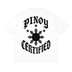 Pinoy Certified - Streetwear Loose Drop Shoulder T-Shirt, White