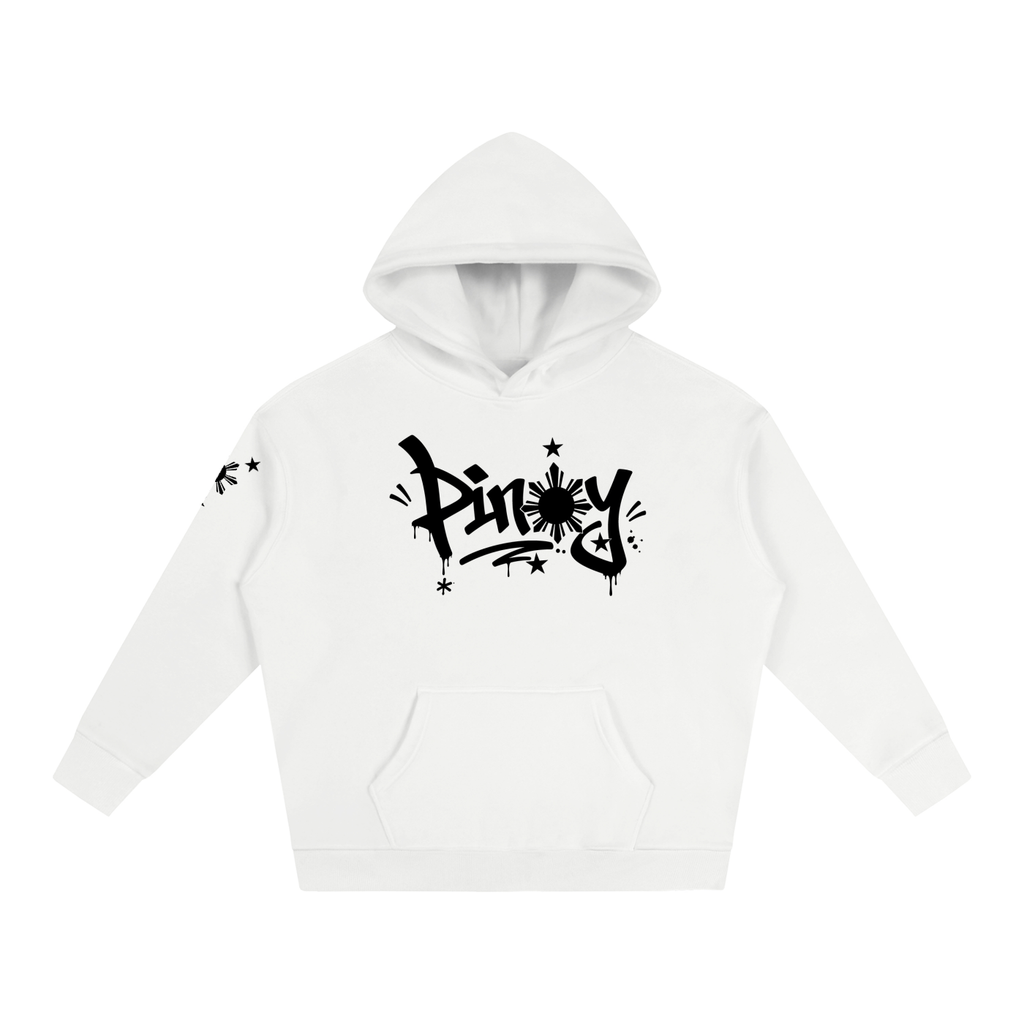 Pinoy 'To - Oversize Fleeced Boxy Hoodie, White