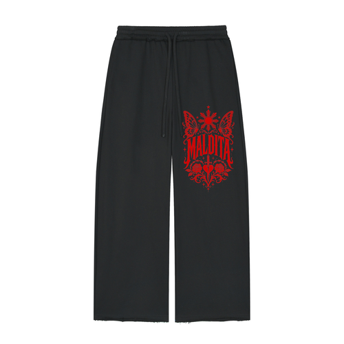 Maldita - Women’s Wide Leg Raw Edge Sweatpants