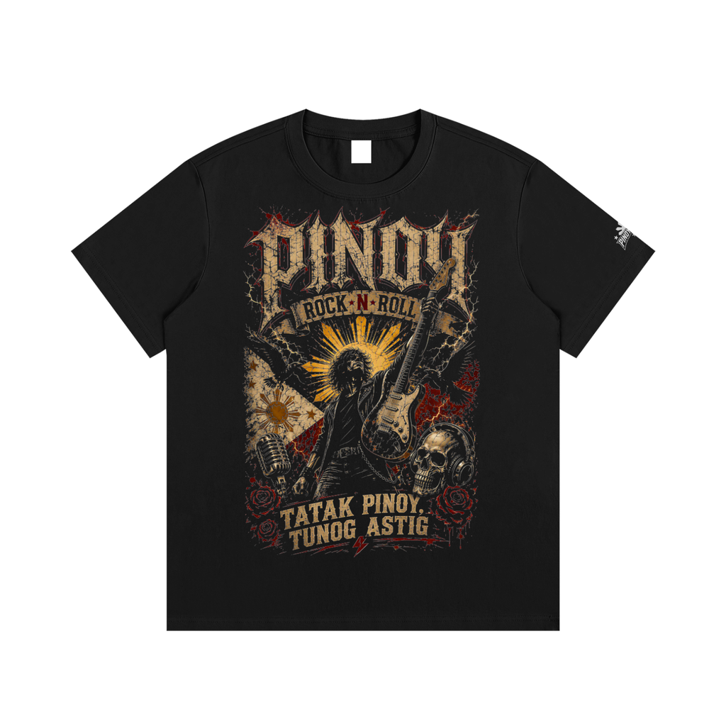 Pinoy Rock-N-Roll - Premium Cotton T-Shirt, Black