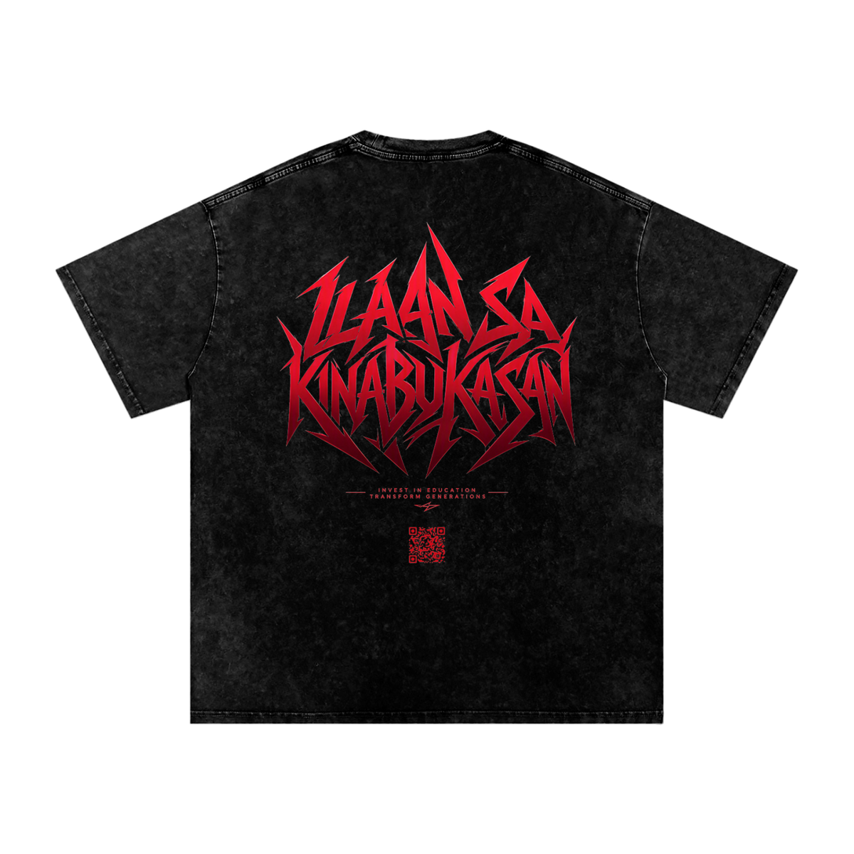 Ilaan sa Kinabukasan - Snow Washed Oversized Cotton T-Shirt