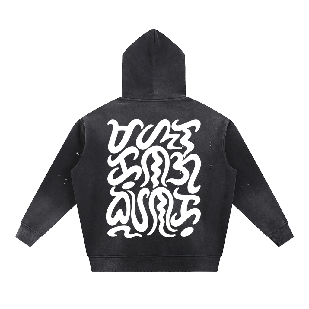Baybayin - Vintage Washed Frayed Fleece Hoodie