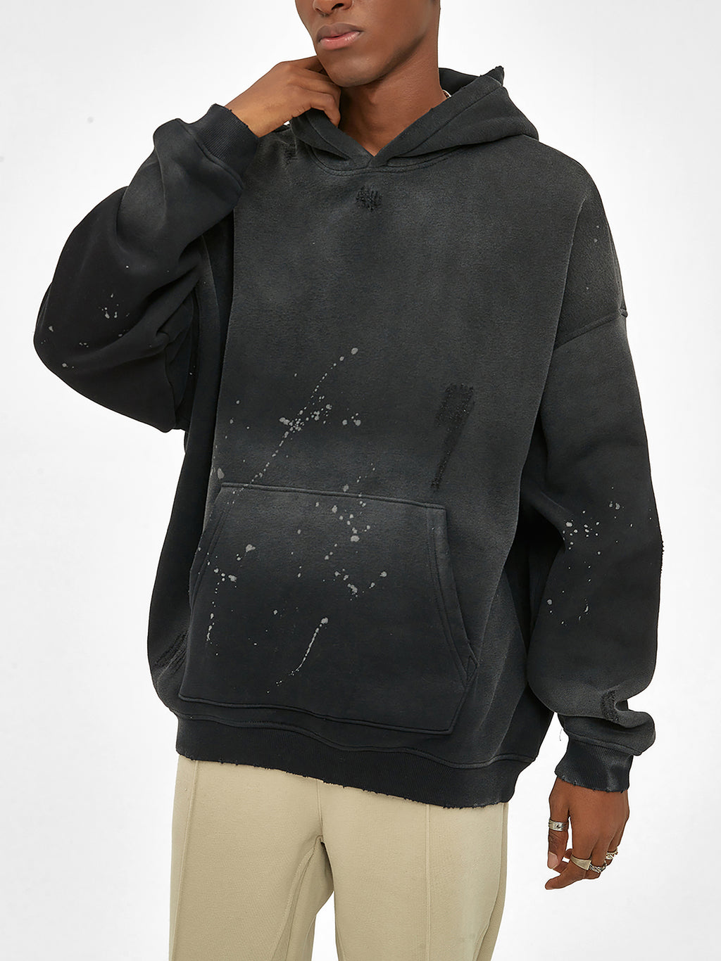Baybayin - Vintage Washed Frayed Fleece Hoodie