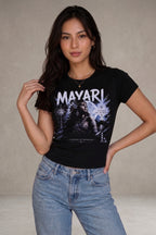 Mayari - Filipino Moon Goddess Bodycon Crewneck T-Shirt