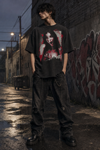 Nikki - Snow Washed Raw-Hem T-Shirt
